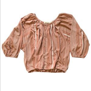 Liberty Love Beige Crop Top Size Medium